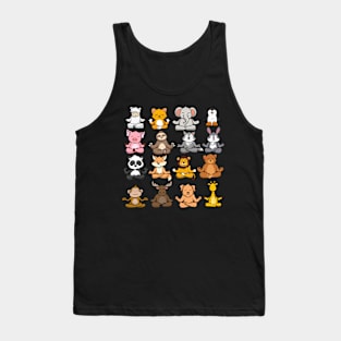 Animals Going Yoga animals meditating Tank Top